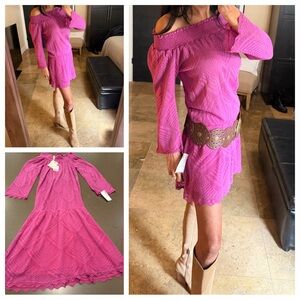 NWT Cecilia Prado Vestido Angelina Magenta Dress Sz: P/S